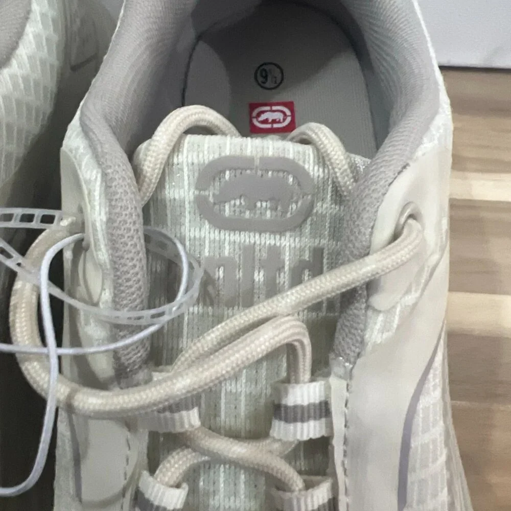 Ecko Unltd Sneakers Mens Size 9.5‎ Cream White Athletic Mesh Running Shoes